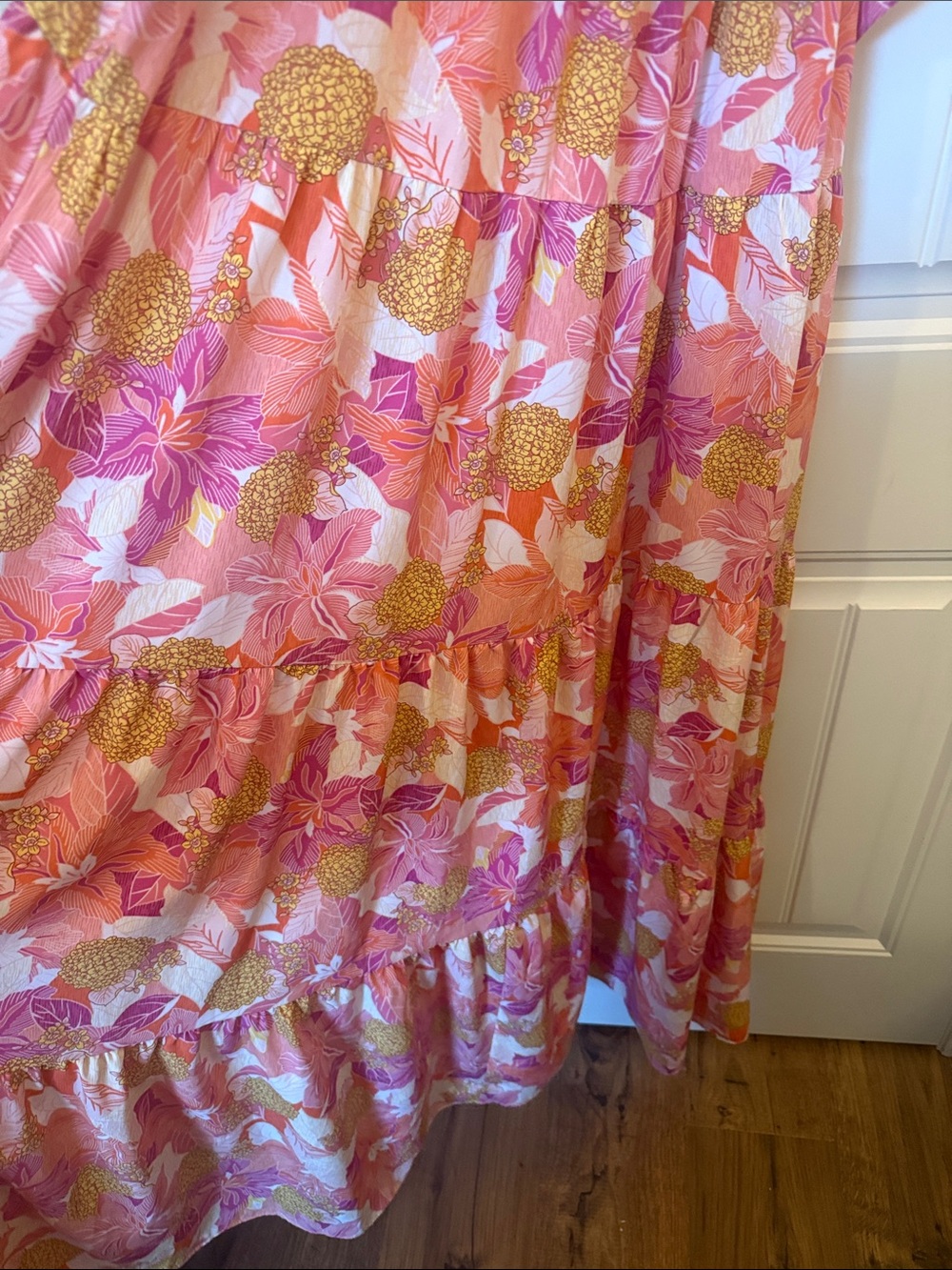 entro Pink and Orange Floral Maxi Dress - Picture 6 of 11